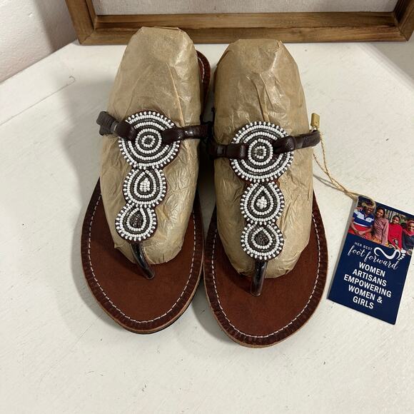 Other Shoes - Her Best Foot Forward” Handmade Sandals Size 7 NWT